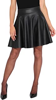 KRISP Falda Corta Mujer Negra Vuelo Fiesta Elegante Boda Minifalda Plisada Ceremonia Cóctel Talla Grande